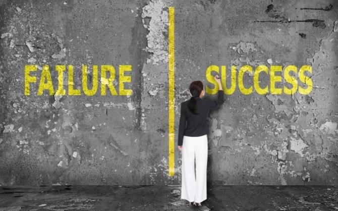 A wall separating failure from success