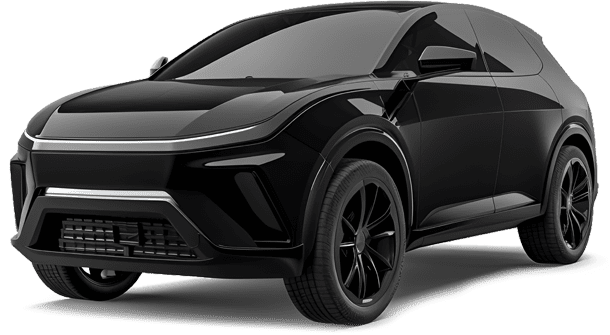 Sleek black automotive SUV showcasing modern design and technology, representing innovation in the automotive industry.