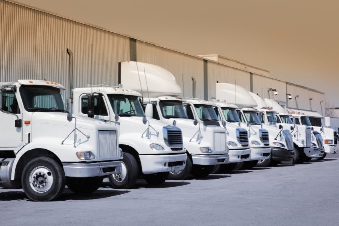 a fleet of trucks