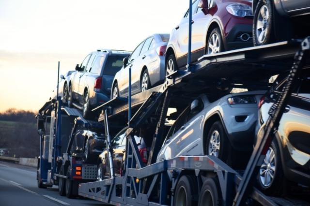 automotive logistics truck moving cars