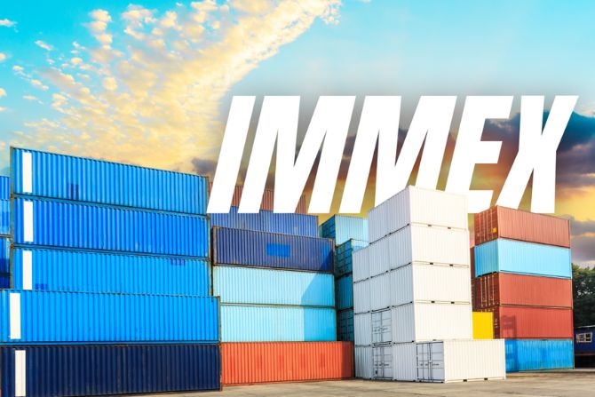 cargo port with IMMEX letters