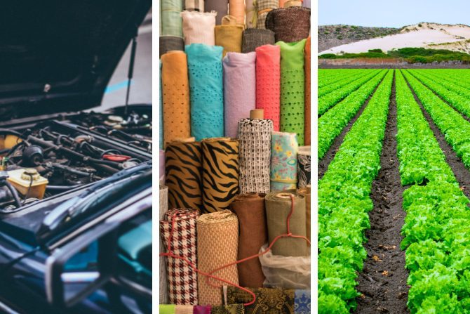 USMCA shipping guidelines for specific industries: automobile, textile and apparel, agriculture